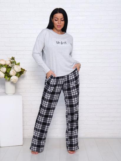 Костюм с брюками, принт, светло-серый меланж (957-2) - фото 13