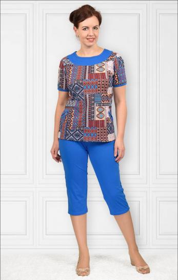 Костюм с бриджами, индиго (428-1) - фото 1