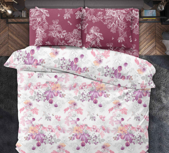 Наволочка Инжир бордо (основа) бязь - фото 1