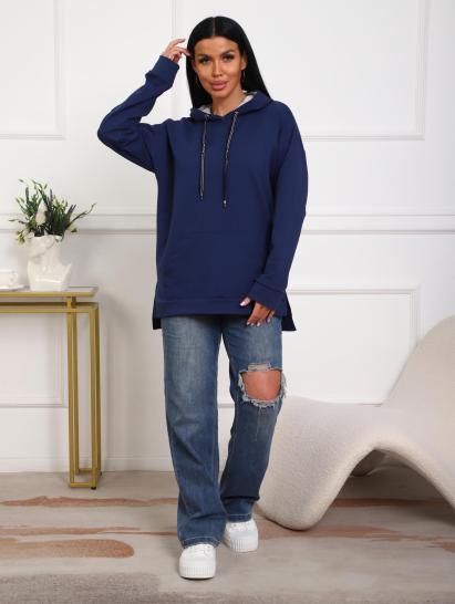 Толстовка футер с капюшоном (01074, индиго) - фото 15