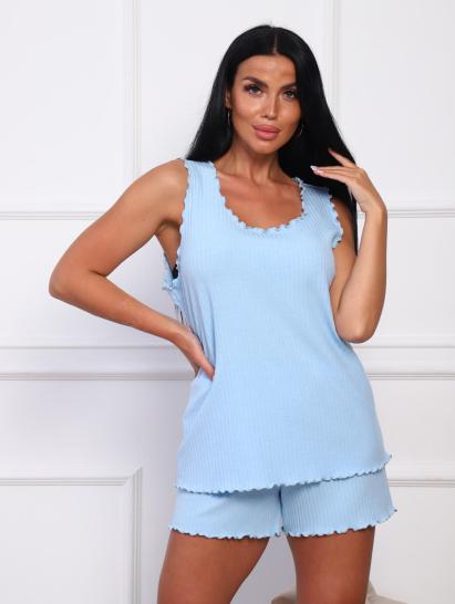 Костюм с шортами, вискоза (01006, голубой) - фото 6