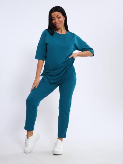 Костюм с брюками, футер с лайкрой (01048, бирюзовый) - фото 12