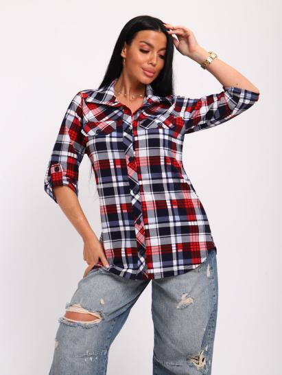 Рубашка на пуговицах (01058, синий) - фото 5