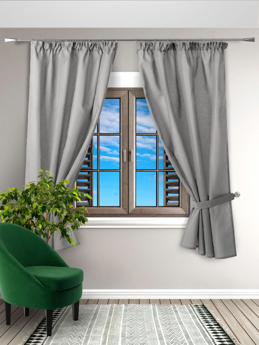 Шторы короткие с подхватами Экрю - фото 1 Шторы короткие с подхватами Экрю - фото 1