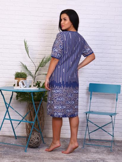 Халат женский на молнии, купон, индиго (798-1) - фото 5