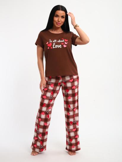 Пижама с брюками (01066, коричневый) - фото 18