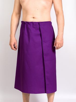 Килт для бани мужской баклажановый - фото 1