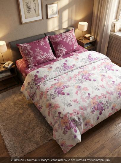 Комплект постельного белья Инжир бордо бязь - фото 1