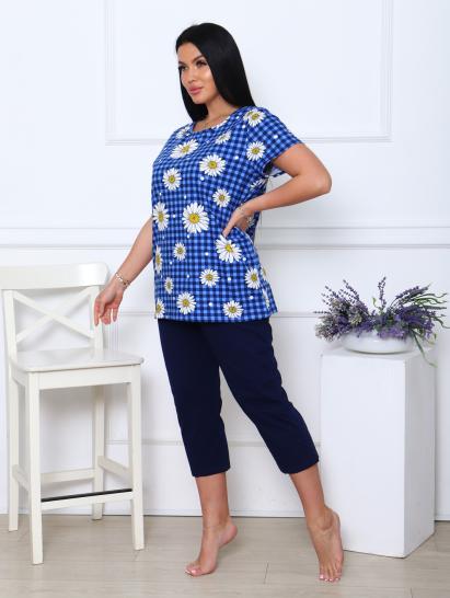 Костюм с бриджами, синий клетка (891-3) - фото 9