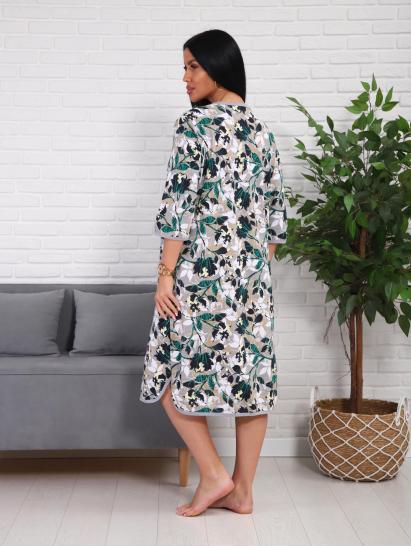 Халат женский на пуговицах с карманами (01076, зеленый) - фото 2