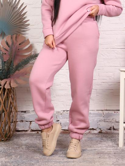 Брюки, футер с начесом 3-х нитка (01043, розово-бежевый) - фото 1