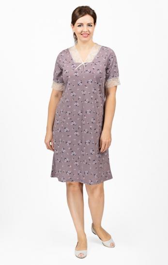 Сорочка длинная с кружевом (658-6) - фото 1