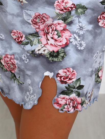 Сорочка вискозная на бретелях (01001, светло-серый) - фото 14