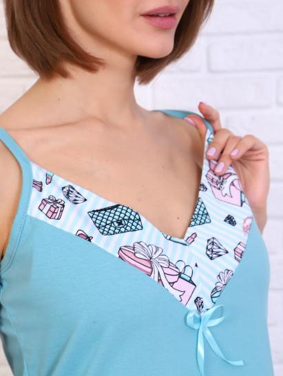 Пеньюар с сорочкой, бирюзовый (826-1) - фото 8