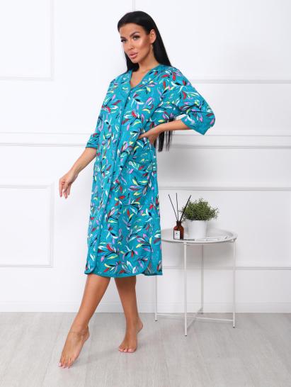 Халат женский на пуговицах с карманами (00958, изумрудный) - фото 10