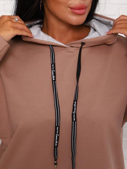 Толстовка с капюшоном, футер с лайкрой, бежевый (944-2) - фото 2