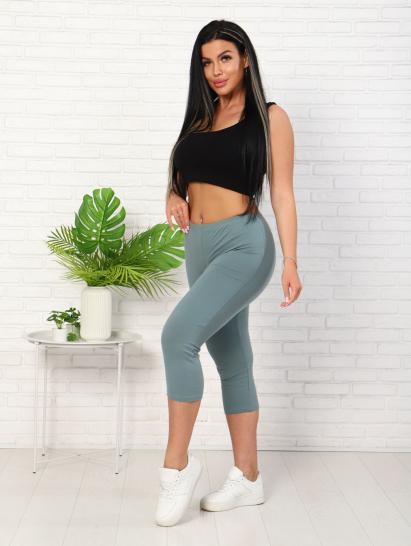 Бриджи, кулирка с лайкрой, олива (927-2) - фото 4