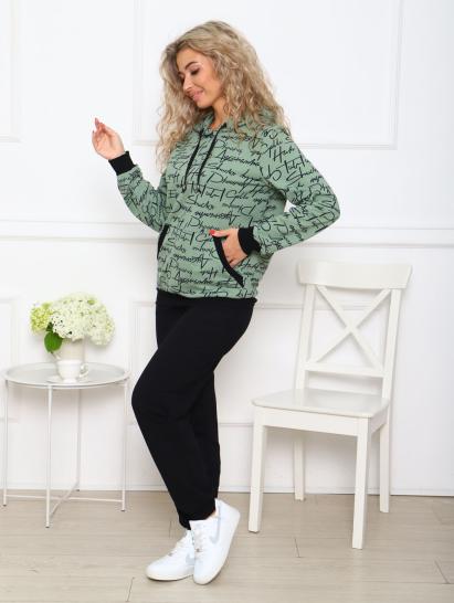 Костюм с капюшоном, футер с лайкрой, зеленый (940-3) - фото 12