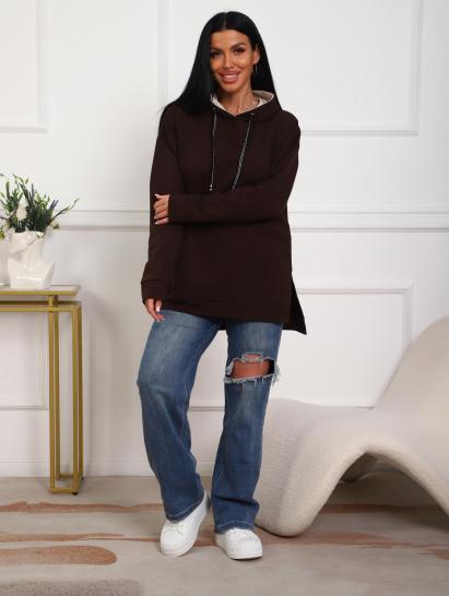 Толстовка футер с капюшоном (01074, шоколадный) - фото 15