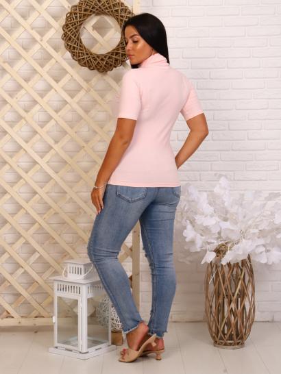 Водолазка женская, рибана с лайкрой (00837, светло-розовый) - фото 2