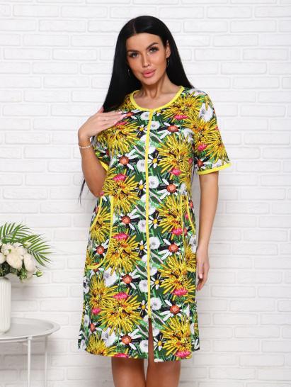 Халат женский на молнии с карманами  (00975, желтый) - фото 7