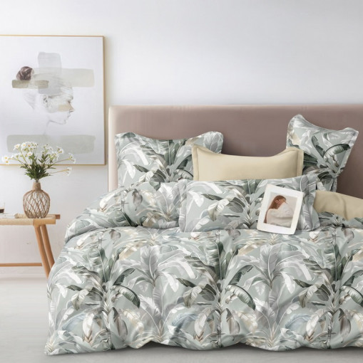 Пододеяльник Зеленый шепот (основа) сатин - фото 1