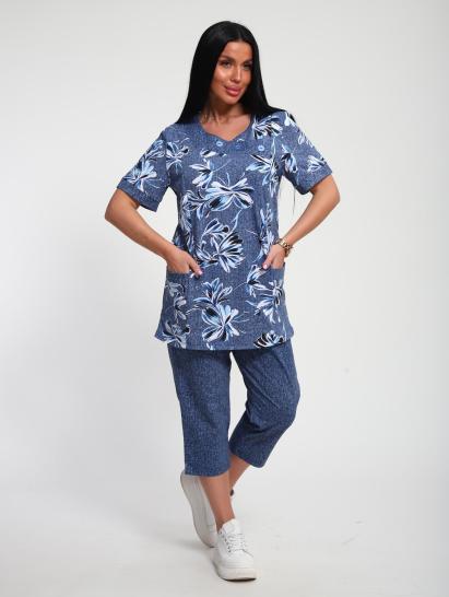 Костюм с бриджами (01070, синий) - фото 14