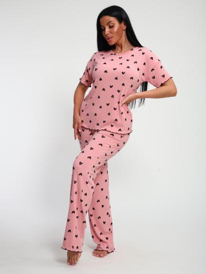 Пижама с брюками (01063, розовый) - фото 11