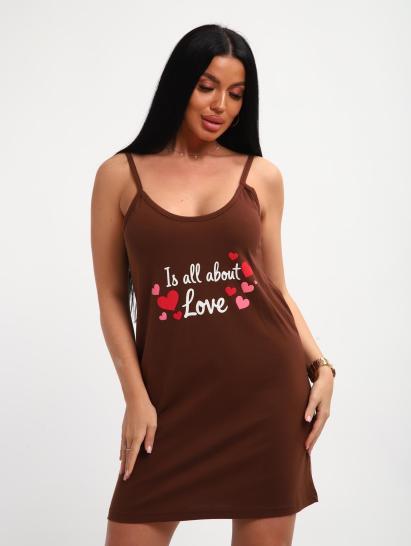 Пеньюар с сорочкой (01068, коричневый) - фото 13