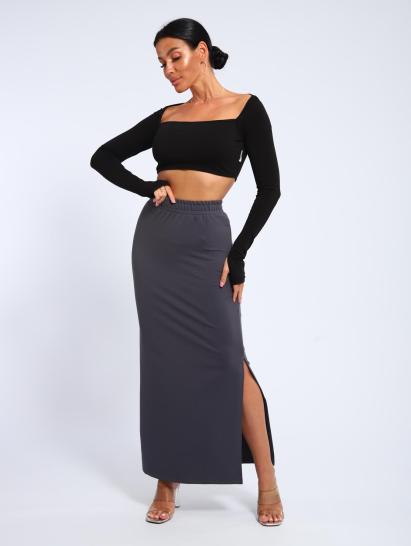 Юбка, футер (01056, серый макси) - фото 1