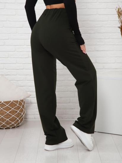 Брюки с карманами футер с лайкрой (01038, хаки) - фото 7