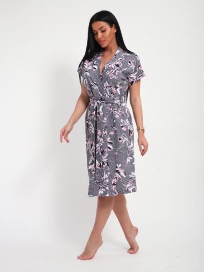 Халат женский запашной (01069, серый) - фото 10