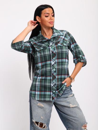 Рубашка на пуговицах (01058, зеленый) - фото 5