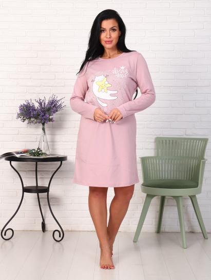 Сорочка с длинным рукавом, принт (0788, кофе) - фото 1