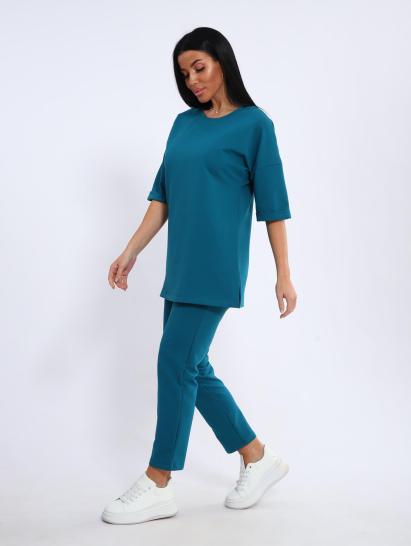 Костюм с брюками, футер с лайкрой (01048, бирюзовый) - фото 10