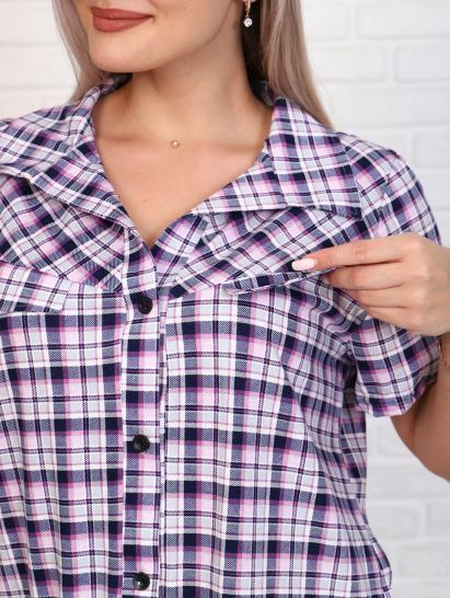 Халат - рубашка на пуговицах с карманами, сирень (890-3) - фото 2