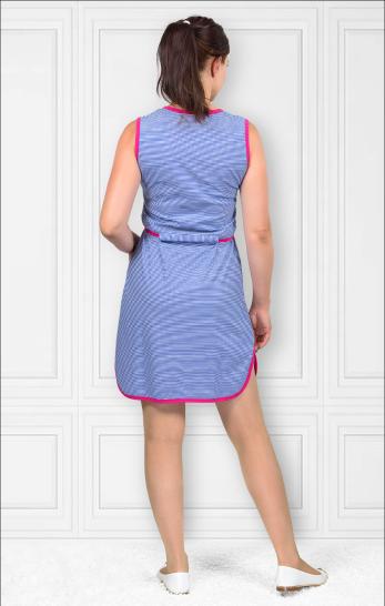 Халат женский на молнии, принт (473-1) - фото 5