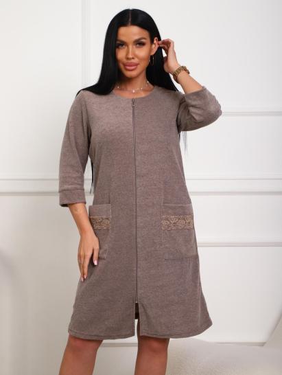 Халат махровый на молнии (01075, капучино) - фото 9