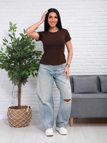 Футболка женская (01078, коричневый) - фото 11