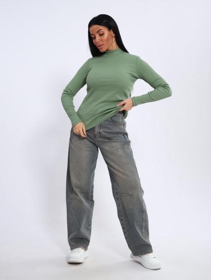 Водолазка женская, рибана (01044, оливковый) - фото 2