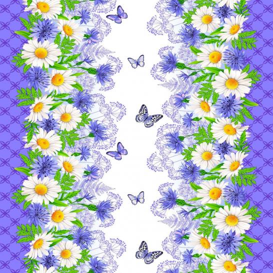 Ткань вафельная Летний мотив ширина 50 см - фото 1