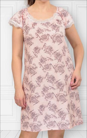 Сорочка с кружевом стрейч (236-10) - фото 2