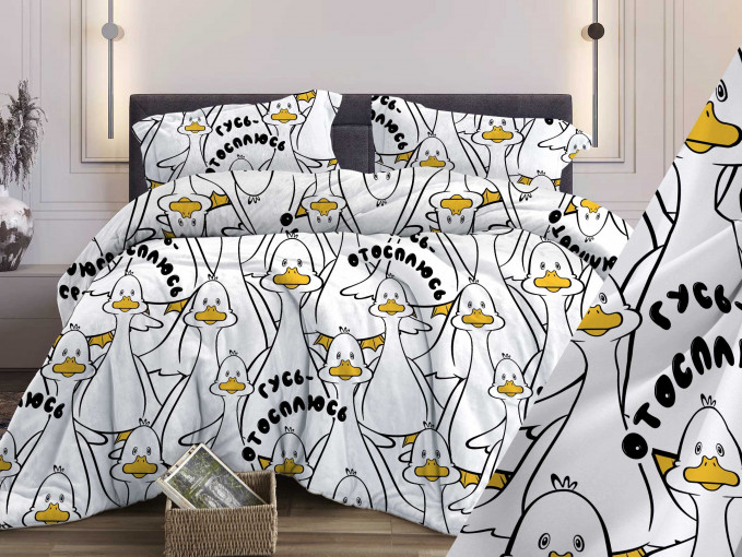 Ткань Гусь отосплюсь Бязь 150 см  - фото 1