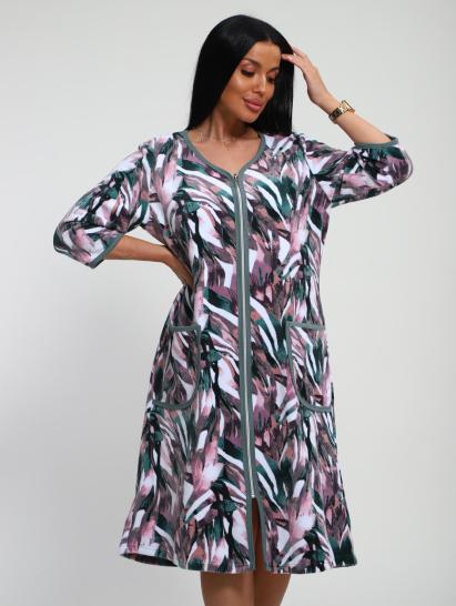 Халат велюровый на молнии (00941, изумрудный) - фото 5