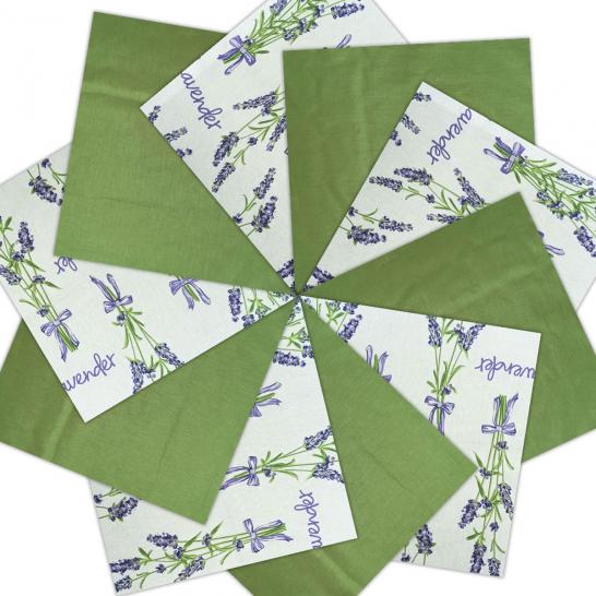 Набор лоскута Лавандовый букет (10 лоскутов 30*30 см) - фото 3