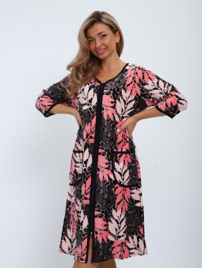 Халат велюровый на молнии (00941, кофе) - фото 2