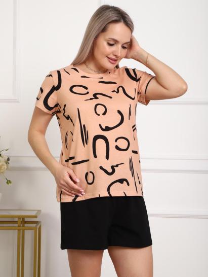 Костюм с шортами (01077, персиковый) - фото 4