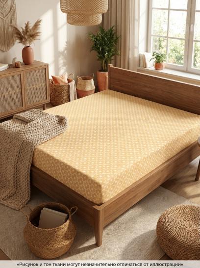 Простыня на резинке Лабиринт сатин - фото 1