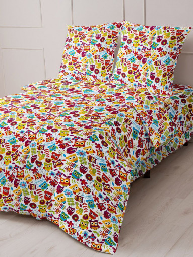 Наволочка Веселые совы бязь ГОСТ - фото 1