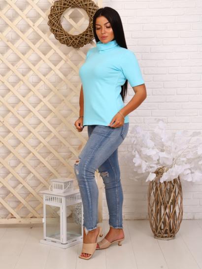 Водолазка женская, рибана с лайкрой (00837, светло-бирюзовый) - фото 2